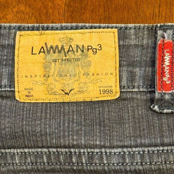 Lawman Pg3 Men’s Whiskered Slim Denim Jeans Size 34x30 - Picture 6 of 11